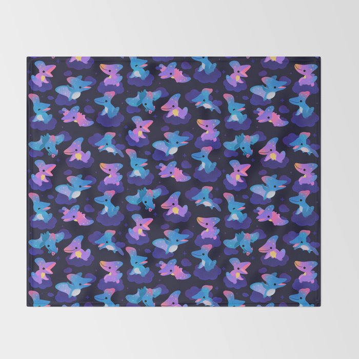 Pteranodon in the blue sky Throw Blanket Gallery Image 2