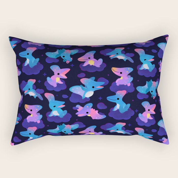 Pteranodon in the blue sky Rectangular Pillow Gallery Image 2