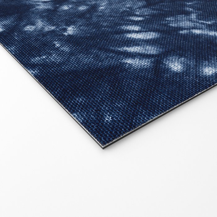 Indigo Blue Shibori Tie Dye, Boho Art Welcome Mat Gallery Image 2