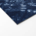 Indigo Blue Shibori Tie Dye, Boho Art Welcome Mat Gallery Image 2