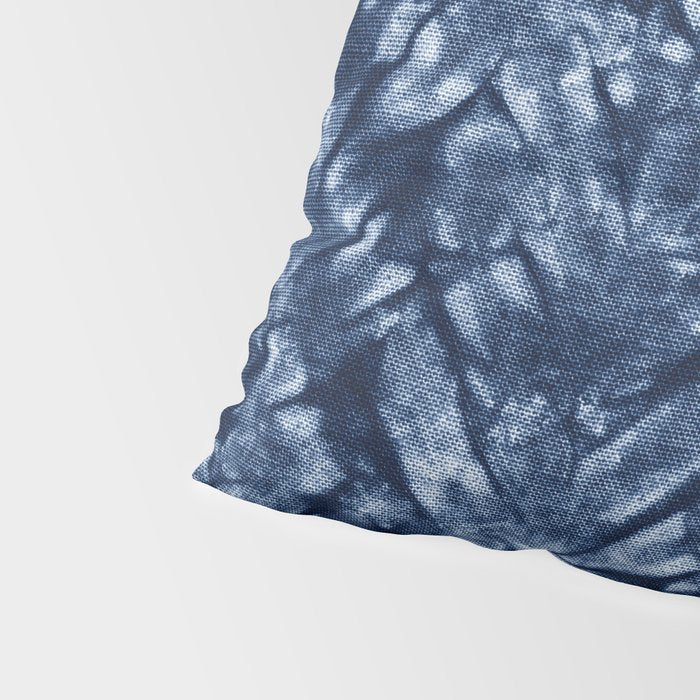 Indigo Blue Shibori Tie Dye, Boho Art Pillow Sham Gallery Image 4