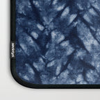Indigo Blue Shibori Tie Dye, Boho Art Laptop Sleeve Gallery Image 3