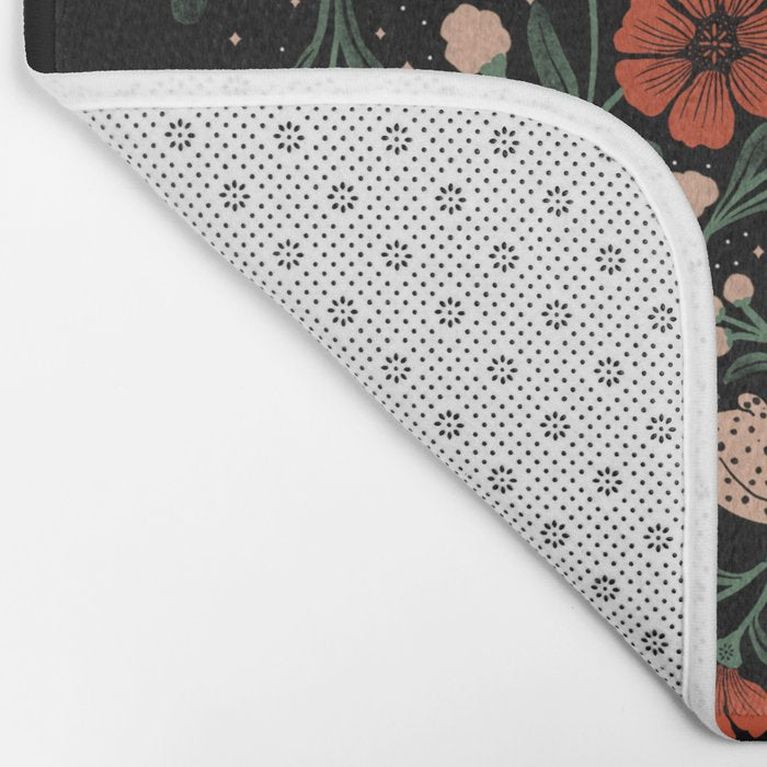 Modern tigers with red poppies Bath Mat Gallery Image 2