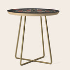 Modern tigers with red poppies Side Table Gallery Image 1