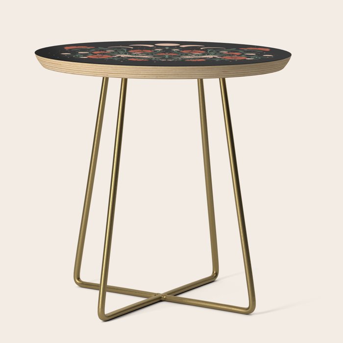 Modern tigers with red poppies Side Table Gallery Image 1