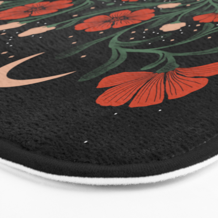 Modern tigers with red poppies Bath Mat Gallery Image 3