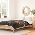 Modern tigers with red poppies Duvet Cover Gallery Image 2