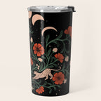 Modern tigers with red poppies Travel Mug Gallery Image 2