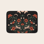 Modern tigers with red poppies Bath Mat Gallery Image 1