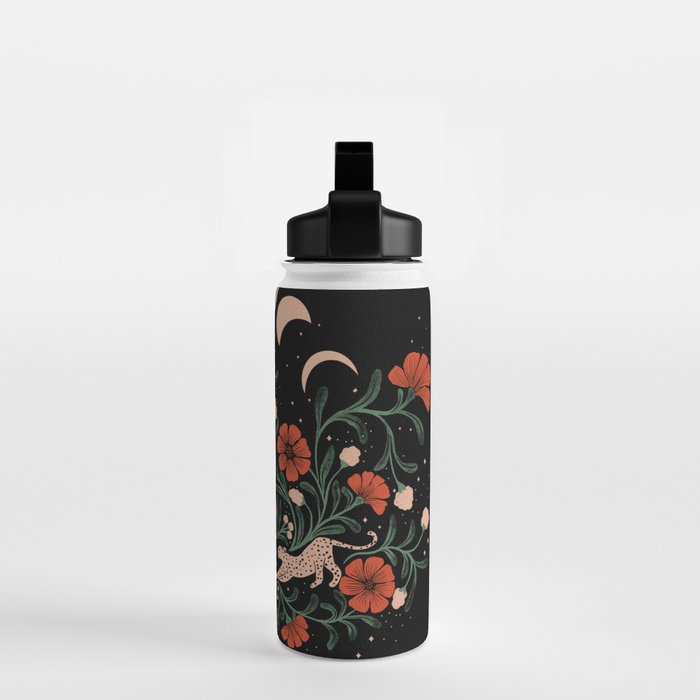 Modern tigers with red poppies Water Bottle Gallery Image 2