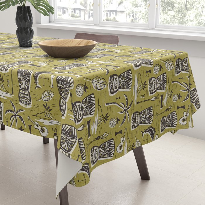 Tropical Tiki Green Tablecloth Gallery Image 3