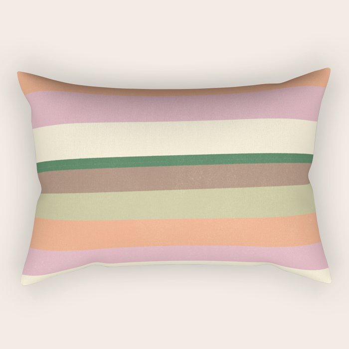 Desert Oasis stripes Rectangular Pillow Gallery Image 1