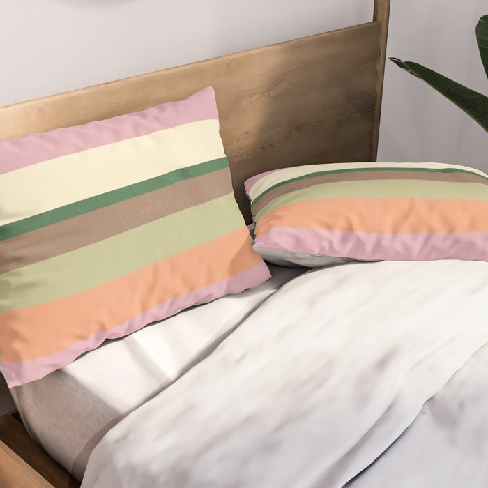 Desert Oasis stripes Pillow Sham Gallery Image 2