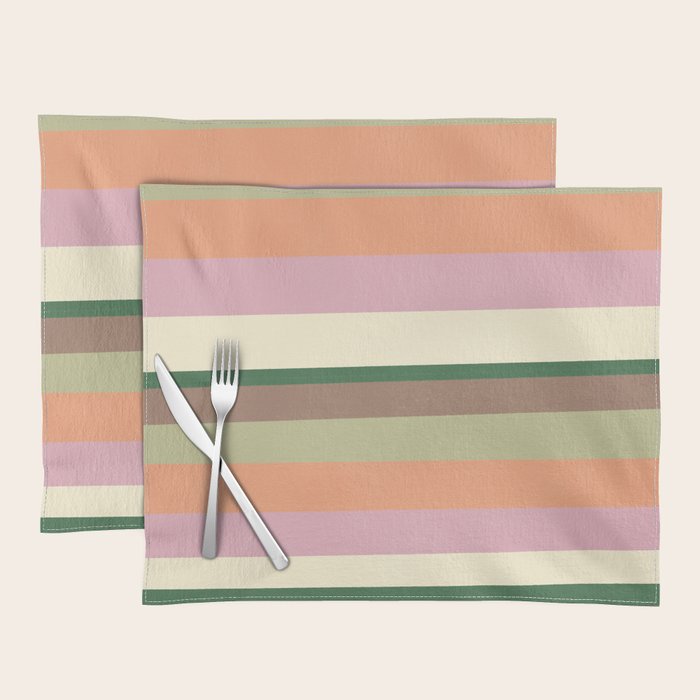 Desert Oasis stripes Placemat Gallery Image 1