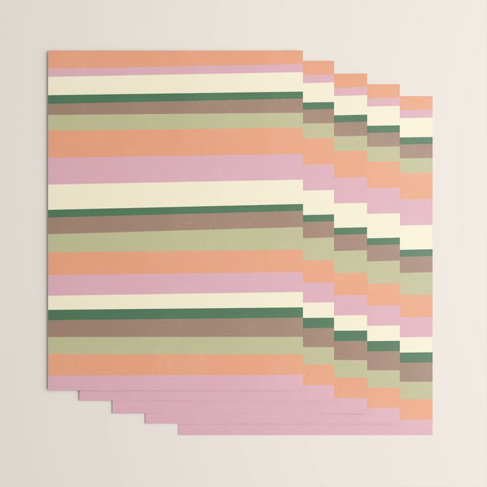 Desert Oasis stripes Wrapping Paper Gallery Image 3