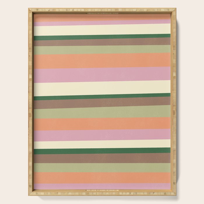 Desert Oasis stripes Serving Tray Gallery Image 1