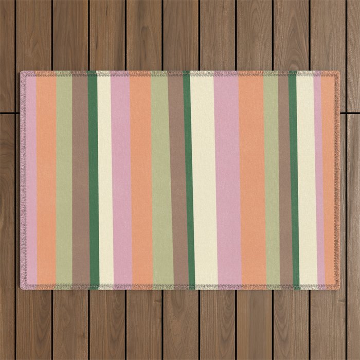 Desert Oasis stripes Outdoor Rug Gallery Image 1