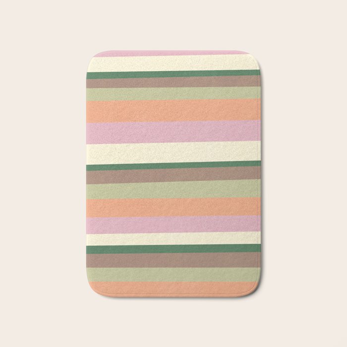 Desert Oasis stripes Bath Mat Gallery Image 1