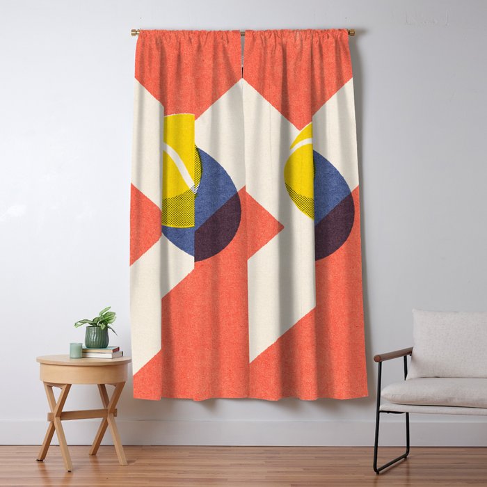 BALLS / Tennis - clay court II Window Curtain Gallery Image 1