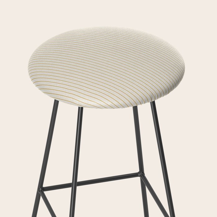 Minimal Arch XXXVI Creme and Orange Modern Geometric Lines Stool Gallery Image 2