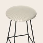 Minimal Arch XXXVI Creme and Orange Modern Geometric Lines Stool Gallery Image 2
