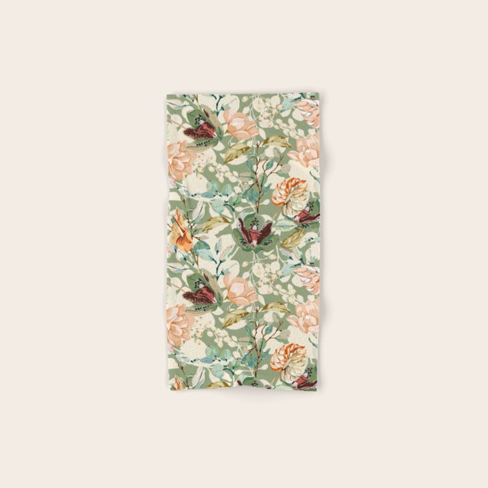 Lush colorful exotic garden B Bath Towel Gallery Image 1