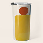 MCM Abstract Shapes Navy Mustard Red I Travel Mug Gallery Image 3