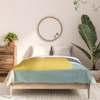 MCM Abstract Shapes Navy Mustard Red I Comforter Gallery Image 3