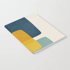 MCM Abstract Shapes Navy Mustard Red I Notebook Gallery Image 2