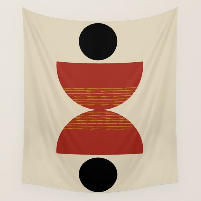 half moon abstract  Wall Tapestry Gallery Image 4