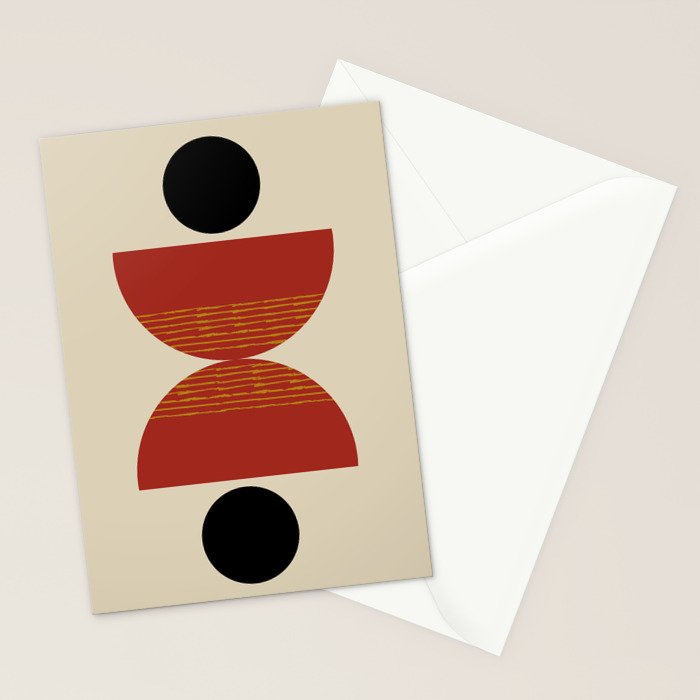 half moon abstract  Stationery Card Gallery Image 2