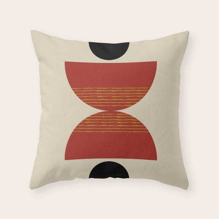 half moon abstract  Throw Pillow Gallery Image 1