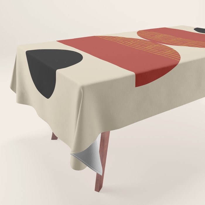 half moon abstract  Tablecloth Gallery Image 1