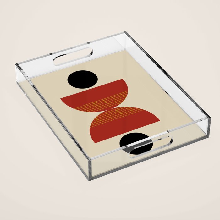 half moon abstract  Acrylic Tray Gallery Image 1