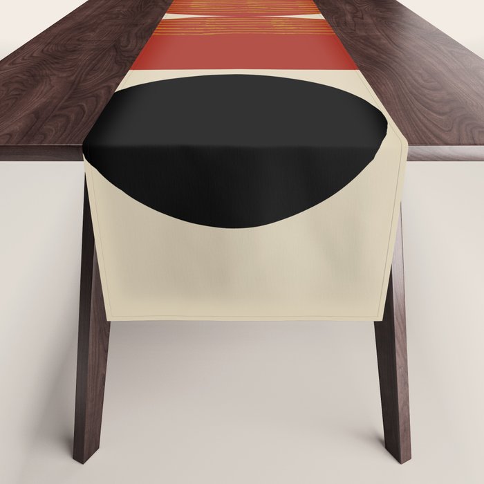 half moon abstract  Table Runner Gallery Image 1