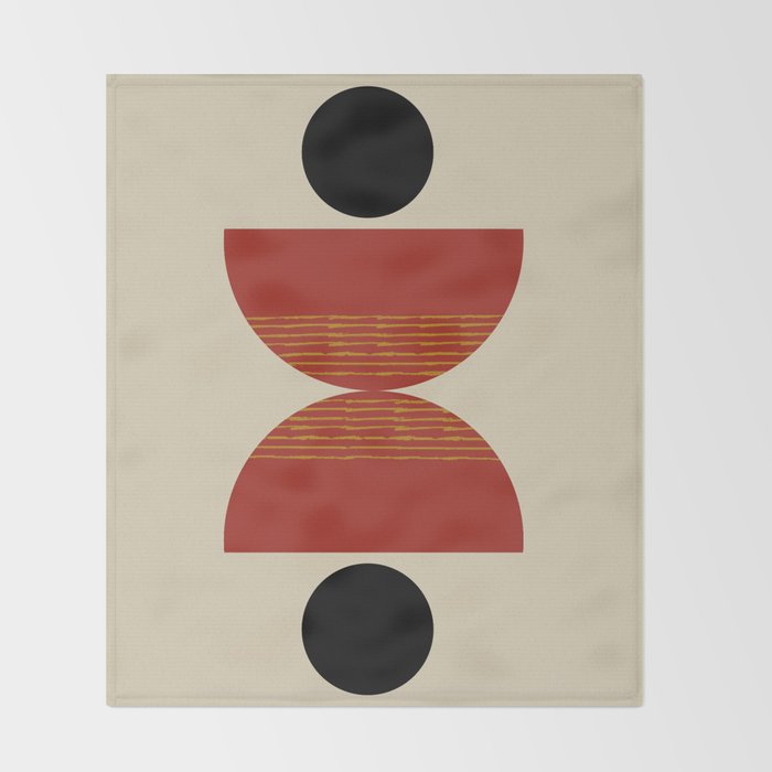 half moon abstract  Throw Blanket Gallery Image 2