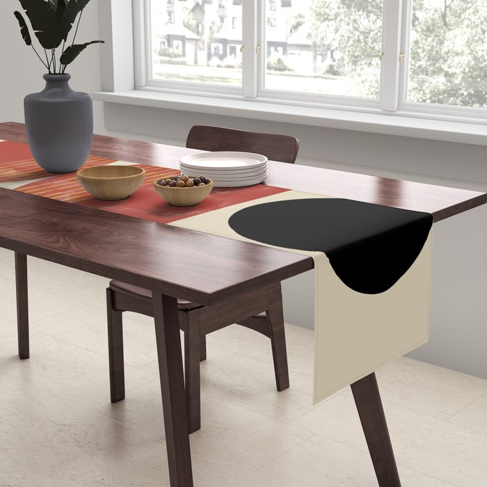 half moon abstract  Table Runner Gallery Image 2