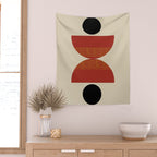 half moon abstract  Wall Tapestry Gallery Image 2