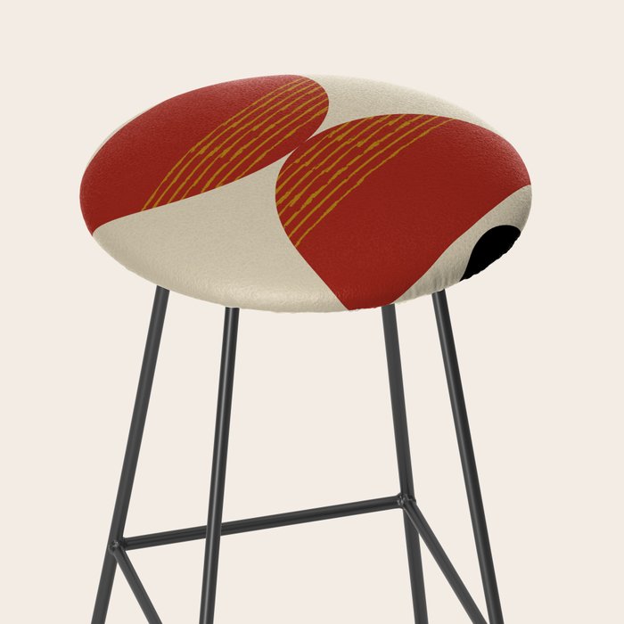 half moon abstract  Stool Gallery Image 2