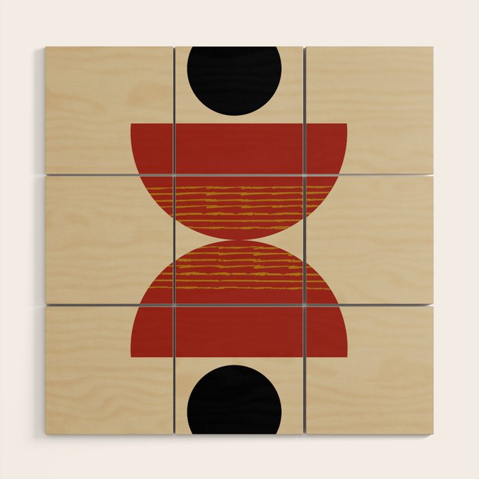 half moon abstract  Wood Wall Art Gallery Image 1