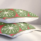Atomic Christmas Dots in Retro Green, Cream, and Xmas Red  Pillow Sham Gallery Image 3