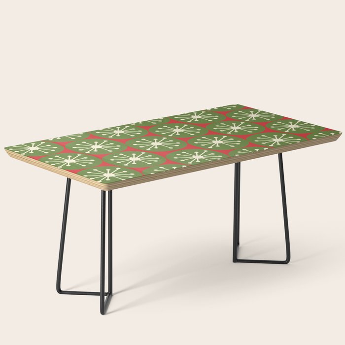 Atomic Christmas Dots in Retro Green, Cream, and Xmas Red  Coffee Table Gallery Image 1