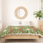 Atomic Christmas Dots in Retro Green, Cream, and Xmas Red  Duvet Cover Gallery Image 3