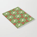 Atomic Christmas Dots in Retro Green, Cream, and Xmas Red  Notebook Gallery Image 2
