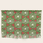 Atomic Christmas Dots in Retro Green, Cream, and Xmas Red  Wall Hanging Gallery Image 1