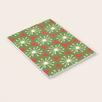 Atomic Christmas Dots in Retro Green, Cream, and Xmas Red  Notebook Gallery Image 3