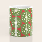 Atomic Christmas Dots in Retro Green, Cream, and Xmas Red  Coffee Mug Gallery Image 4