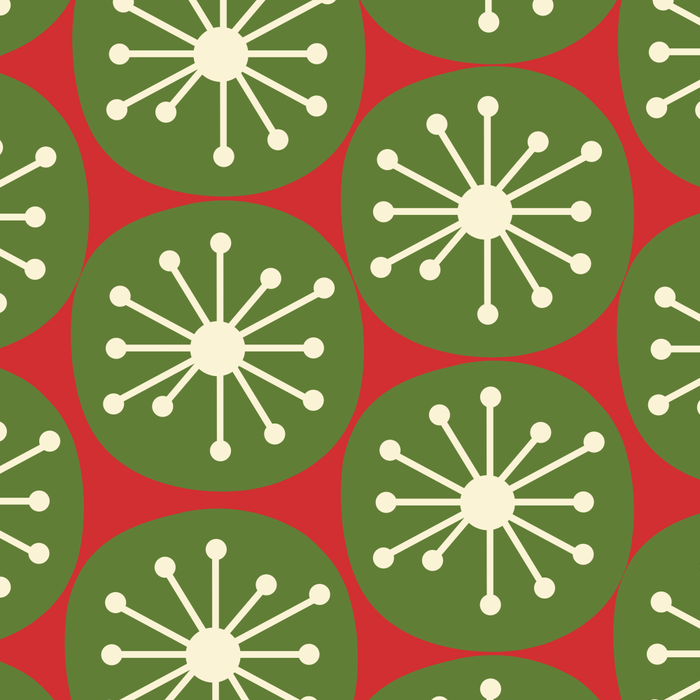 Atomic Christmas Dots in Retro Green, Cream, and Xmas Red  Coffee Mug Gallery Image 2