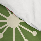 Atomic Christmas Dots in Retro Green, Cream, and Xmas Red  Comforter Gallery Image 4