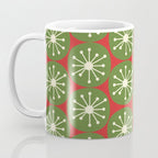 Atomic Christmas Dots in Retro Green, Cream, and Xmas Red  Coffee Mug Gallery Image 3